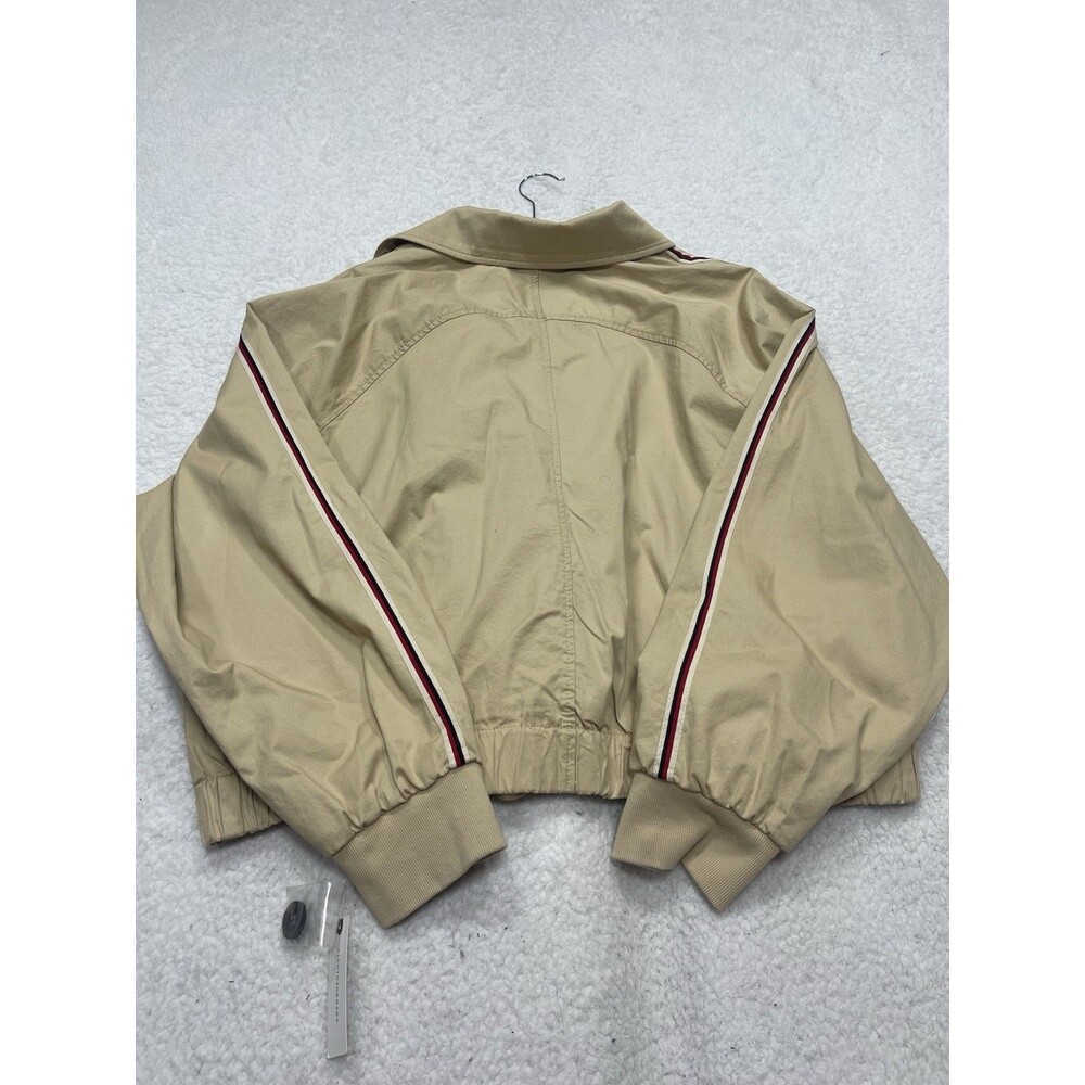 Anthropologie Maeve Cropped Trench Coat Khaki Double Breasted Preppy Size XL NWT - Picture 8 of 14